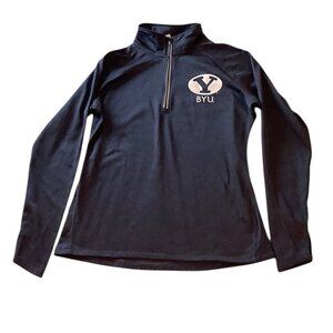 BYU University Ladies 1/4 Zip Pullover Blue KA Knights For Her Womens Size Large